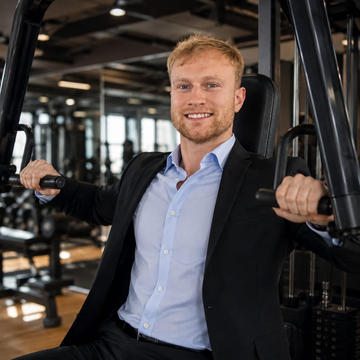 Stefan Schlundt im Fitnessstudio
